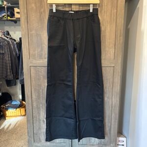 Flog Black Pull On Pants Boot Cut Flare Elastic Waist Size 27